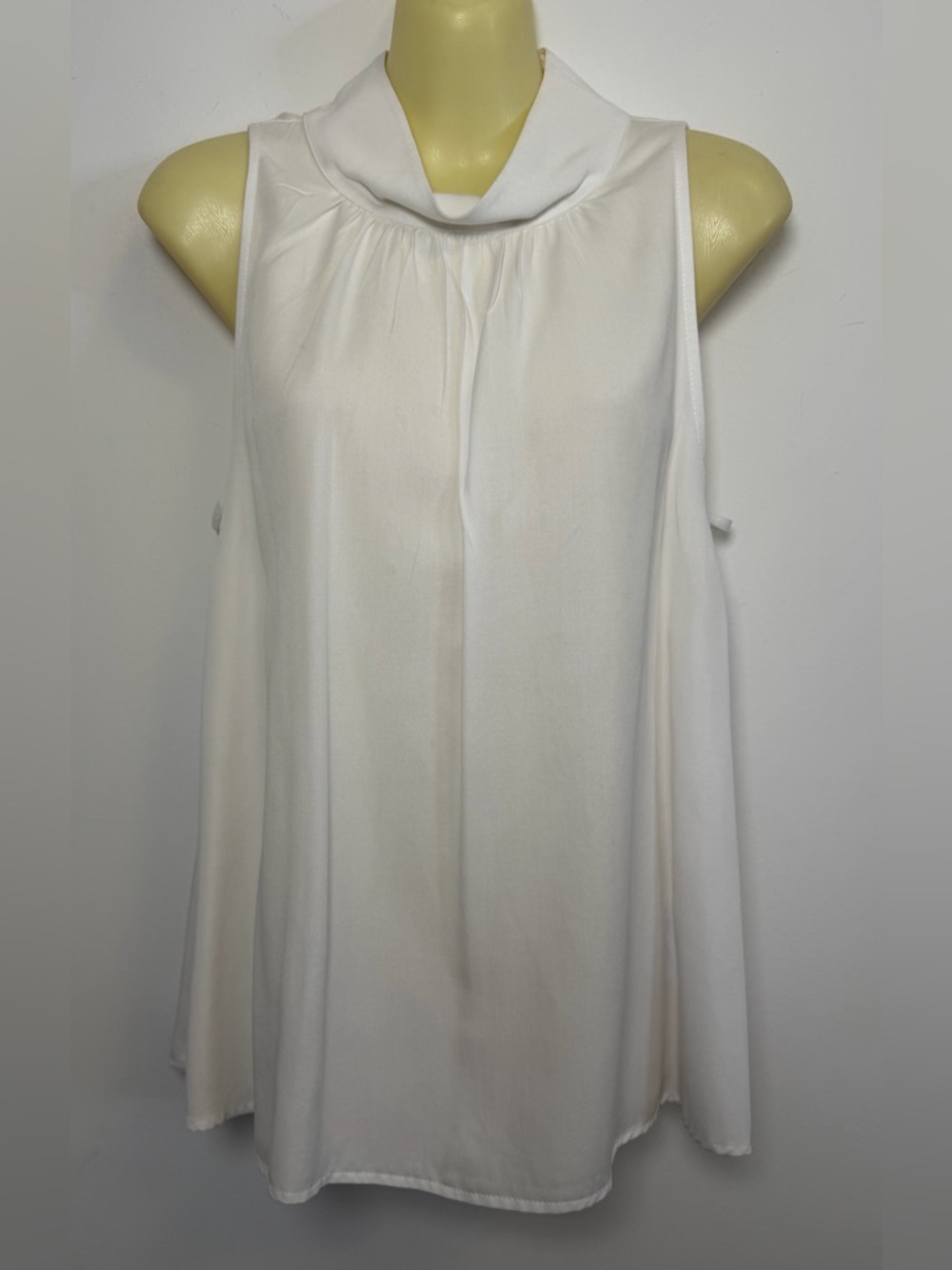 Free People Breezy Sleeveless White Mock Neck Top